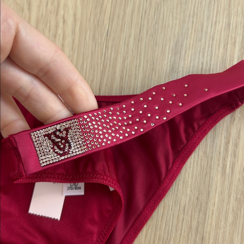 NWT Victoria's Secret Very Sexy Scattered Shine Strap Smooth Brazilian Panty L - Picture 4 of 7